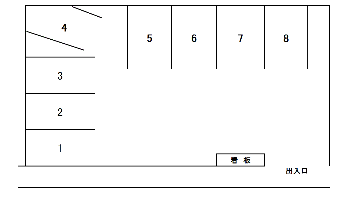 若葉台パーキングの駐車配置図