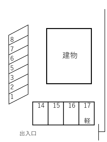 メゾン太原の駐車配置図