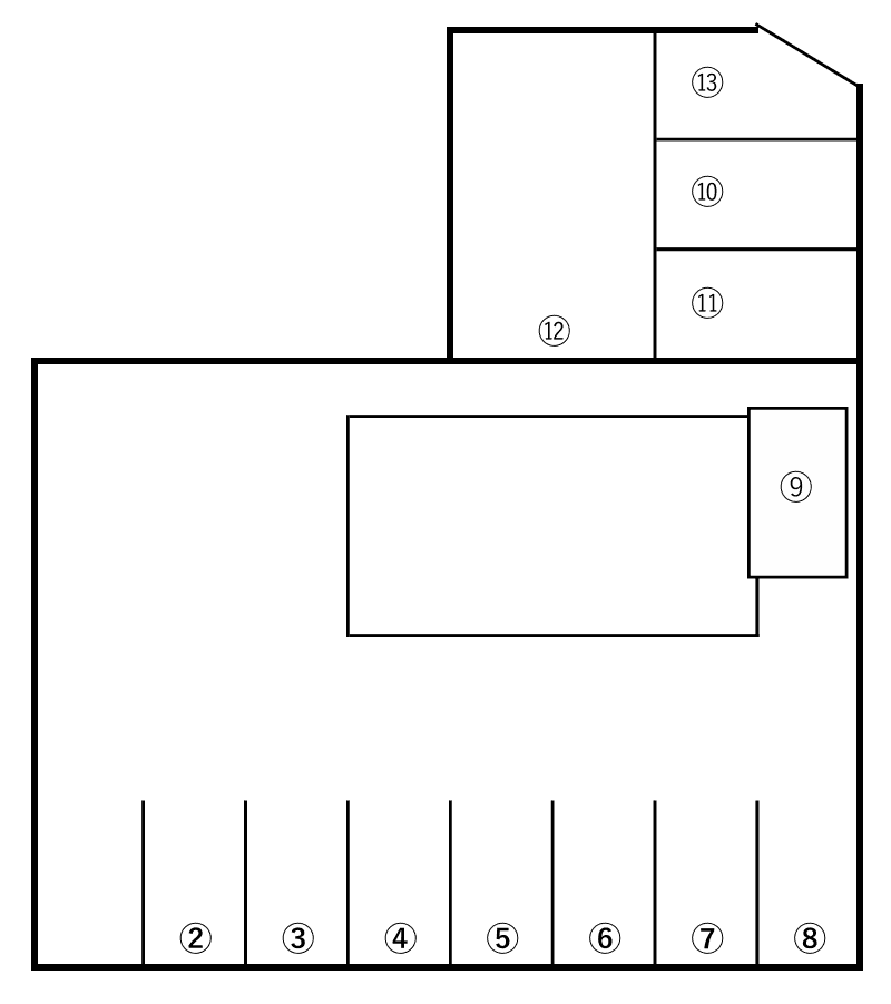田村２丁目福井駐車場の駐車配置図