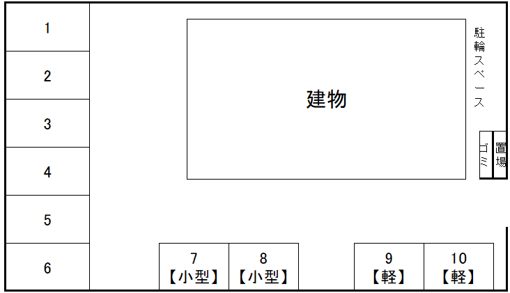 Zi HOUSEの駐車配置図