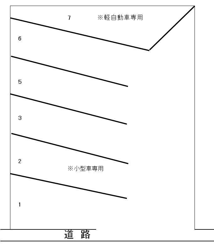 辻堂6丁目パーキングの駐車配置図
