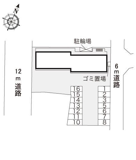サンシャイン松崎(22051)の駐車配置図