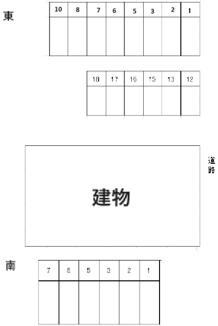 コーポ安田の駐車配置図