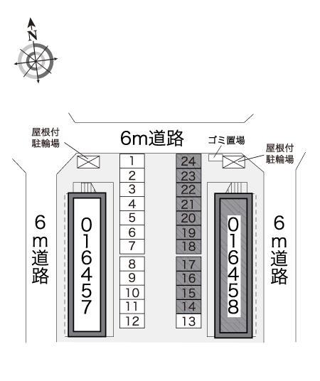 Ｒｉｚｉｅｒｅ　ＭｏｎｔｅｒⅢ(16458)の駐車配置図