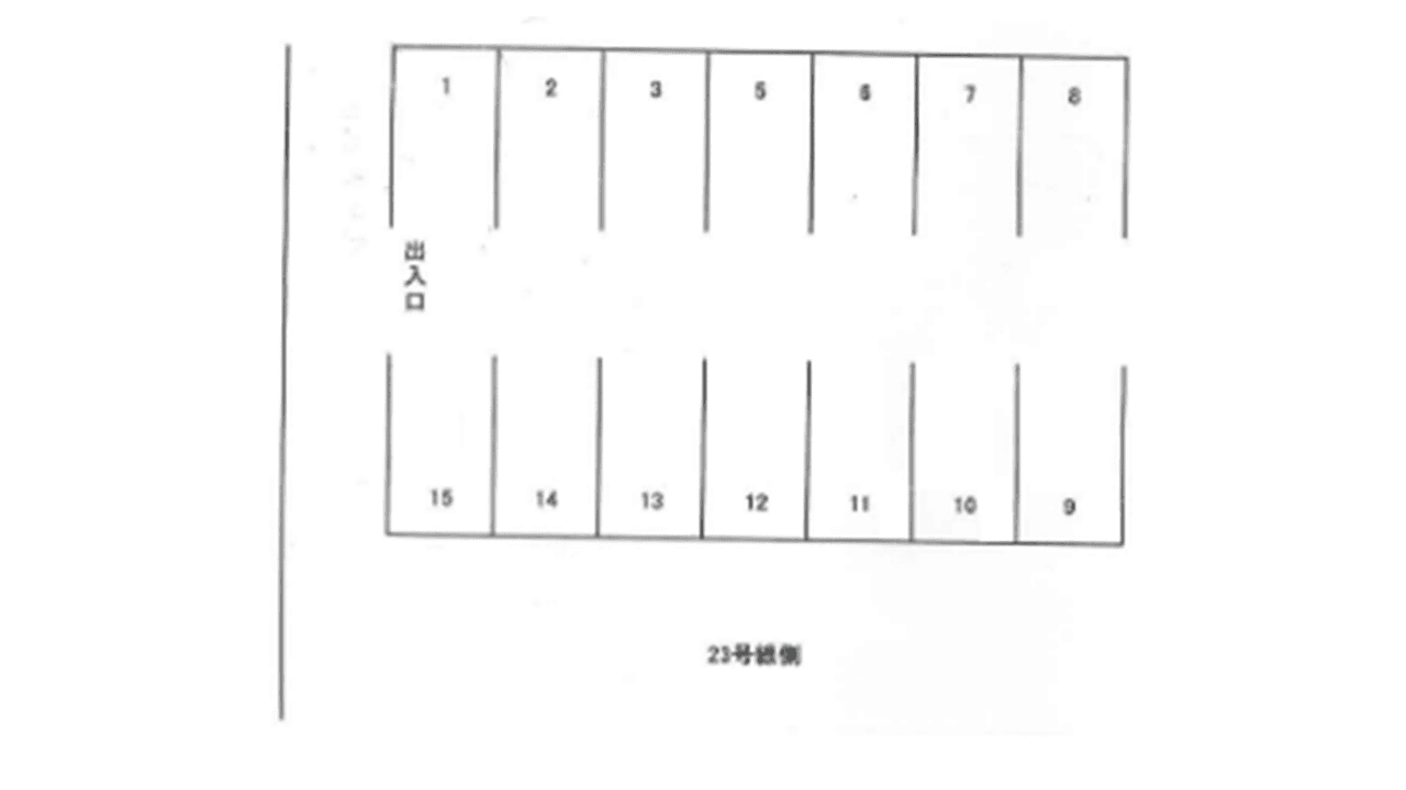 白子町辻様パーキングの駐車配置図
