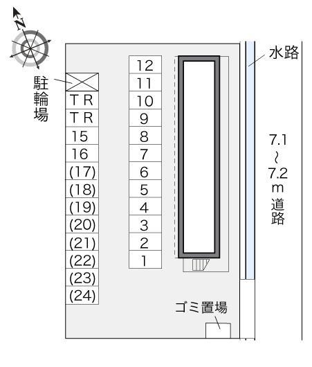 メルベーユ(17140)の駐車配置図