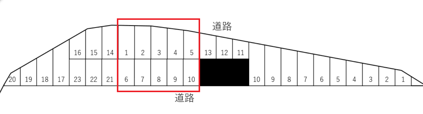 一生丸ガレージ【50-95】の駐車配置図