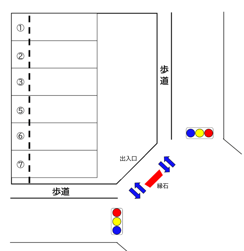 中村松木駐車場の駐車配置図
