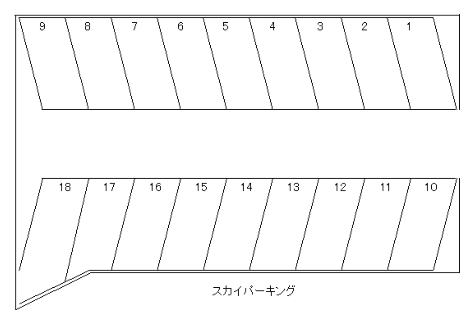スカイパーキングの駐車配置図