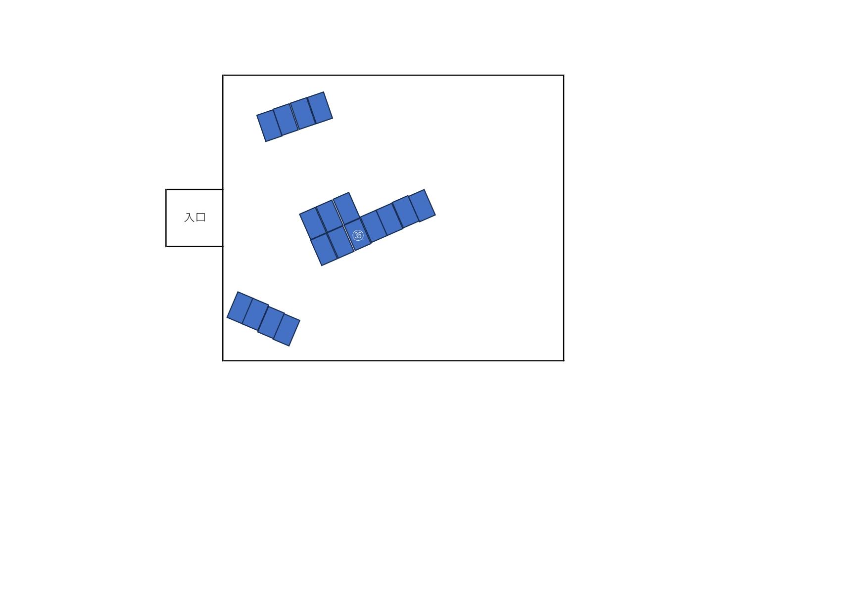 太子橋パーキングの駐車配置図