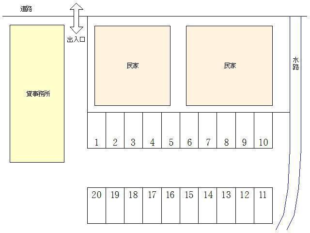 第3南仙北吉田駐車場の駐車配置図