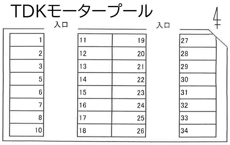 ＴＤＫモータープールの駐車配置図