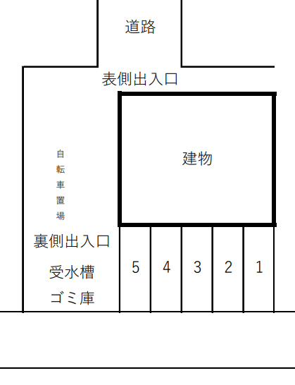 葛飾区西新小岩5丁目（レスポワール新小岩）の駐車配置図