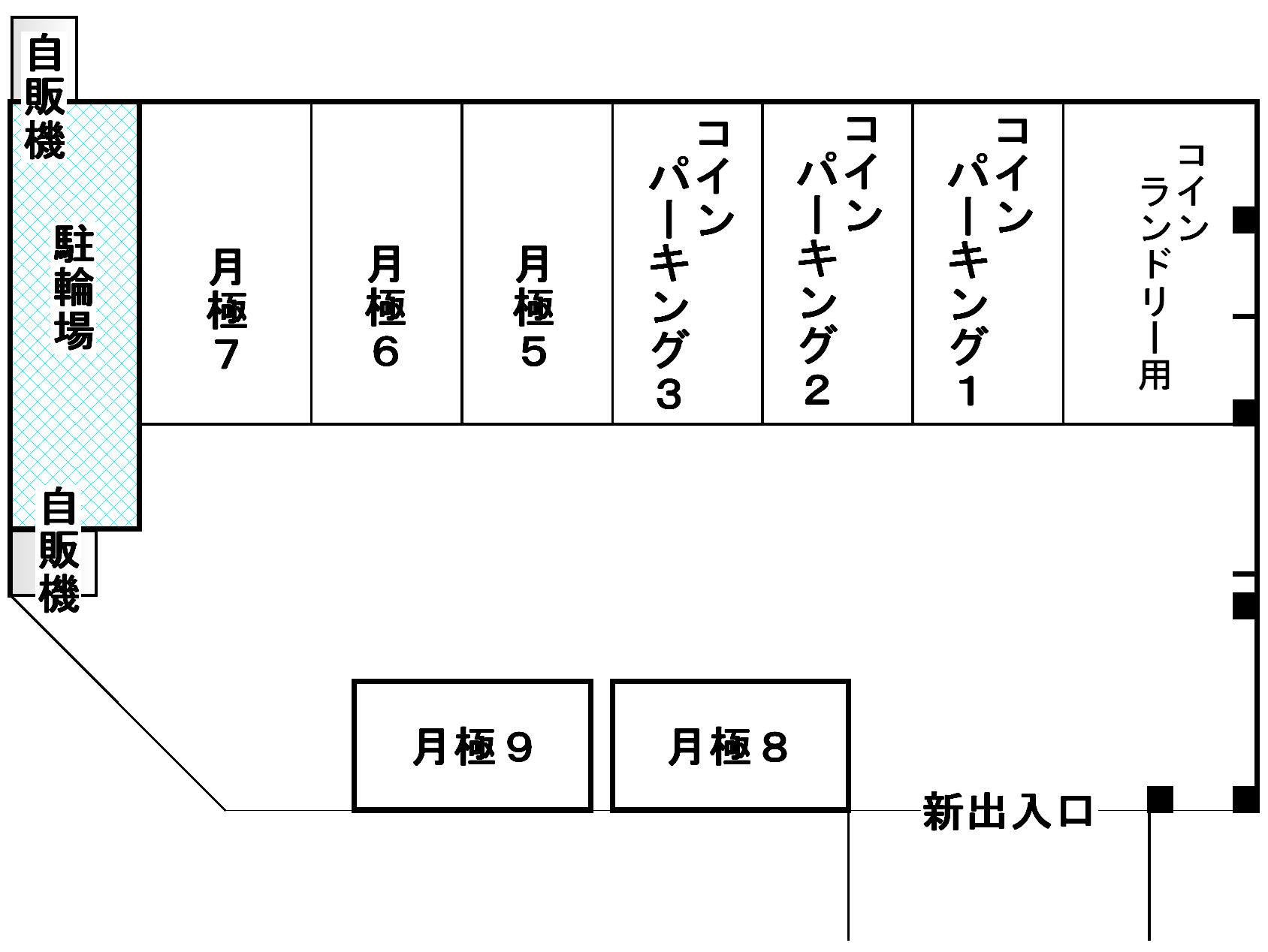 我孫子第2モータープールの駐車配置図