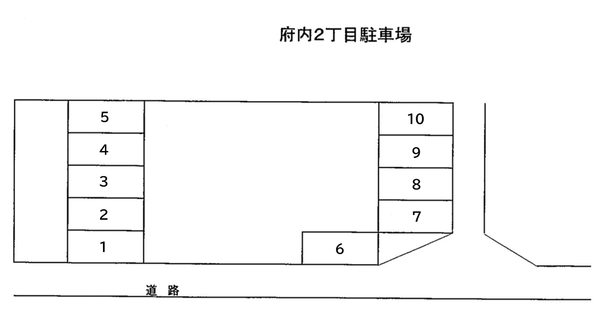 府内２丁目駐車場の駐車配置図