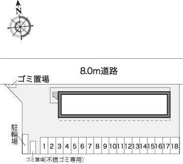 エクレール福井(20792)の駐車配置図
