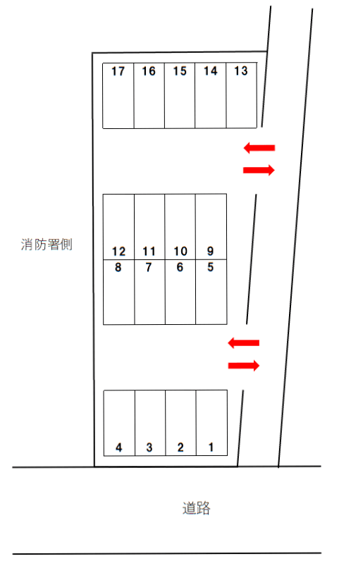 TAKAYAMA新宿通5丁目駐車場の駐車配置図