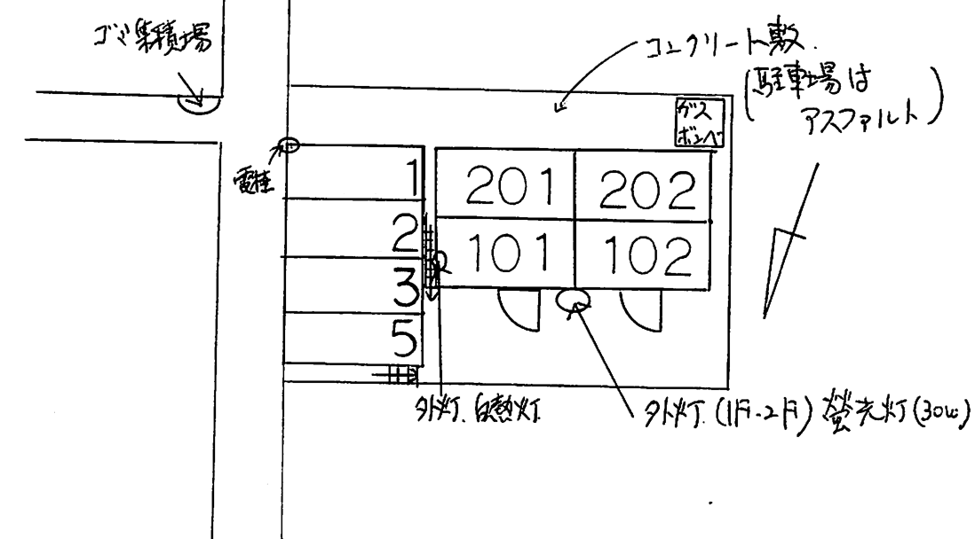 グランドール鎌倉の駐車配置図