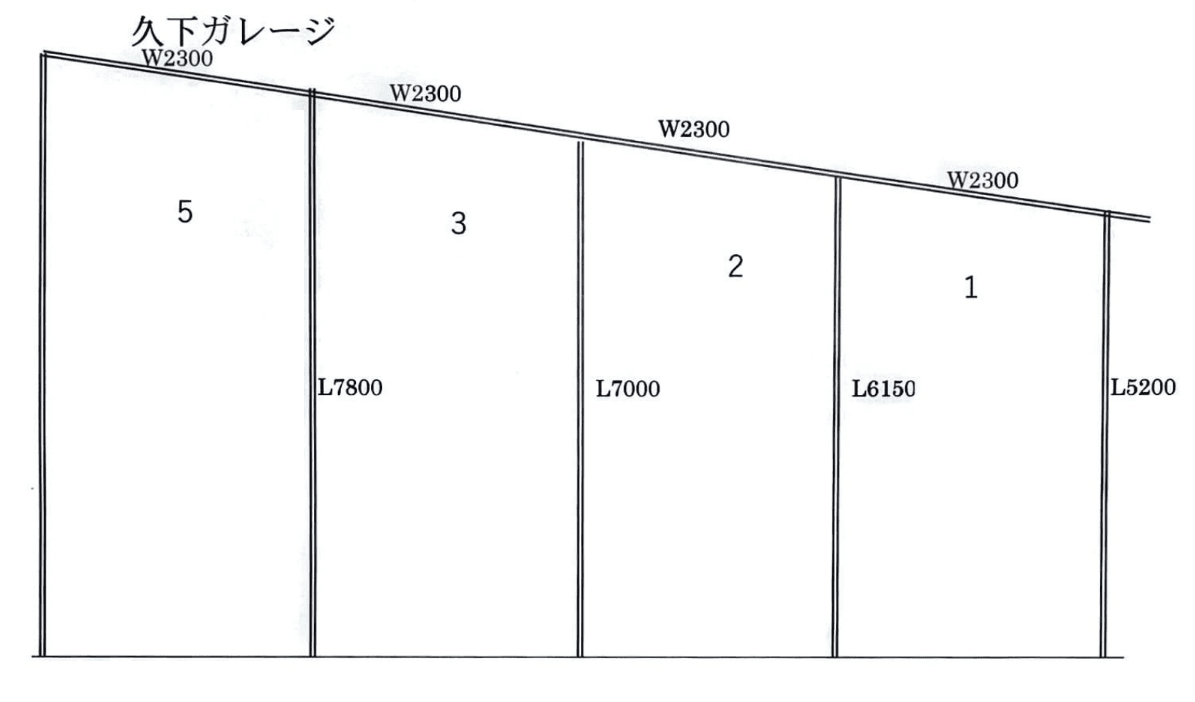 久下ガレージの駐車配置図