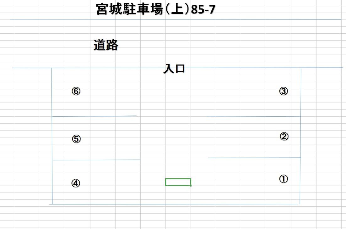 宮城駐車場・上の駐車配置図