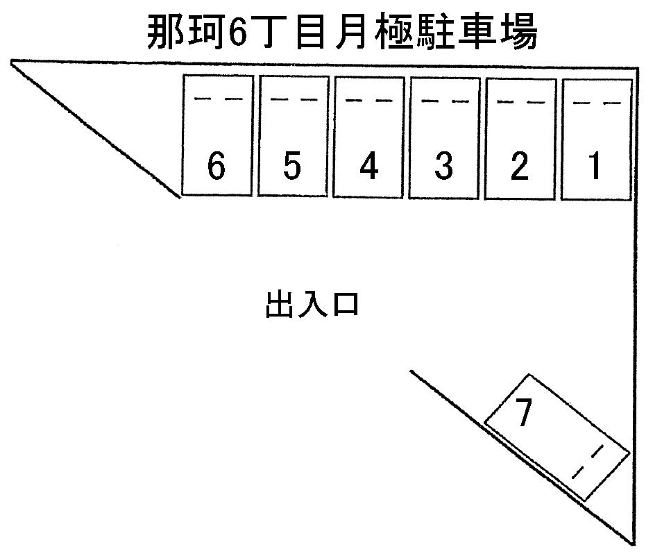 那珂6丁目月極駐車場の駐車配置図