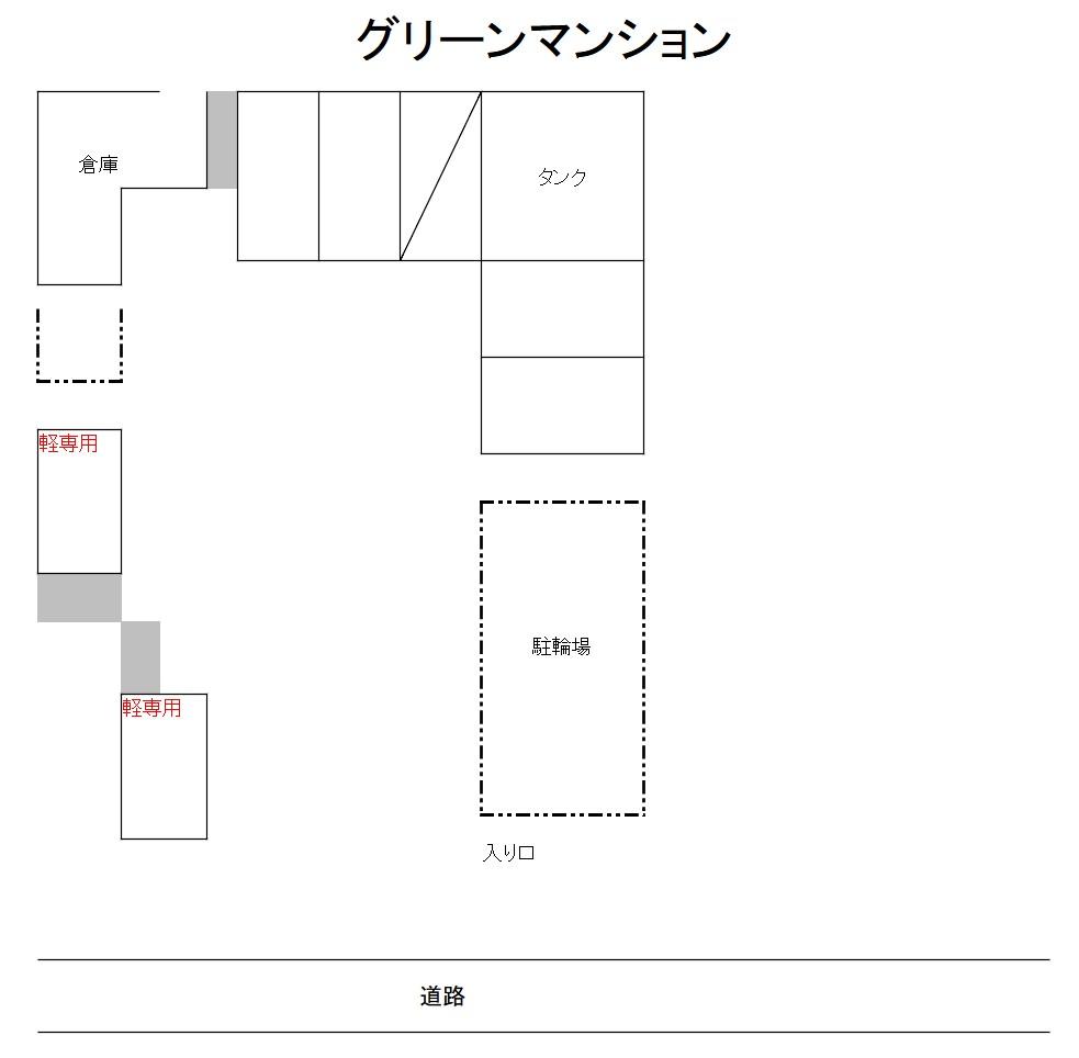 グリーンマンションの駐車配置図