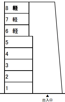 二ツ屋町Ｍパーキングの駐車配置図