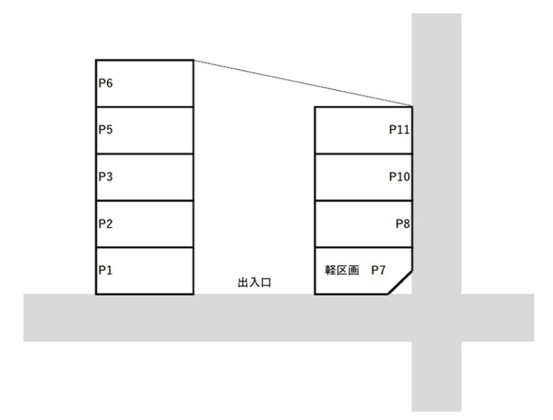 尾倉3丁目駐車場の駐車配置図