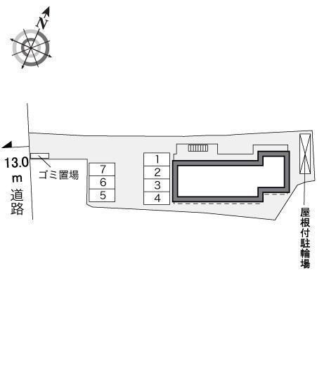 外環富田林(28797)の駐車配置図