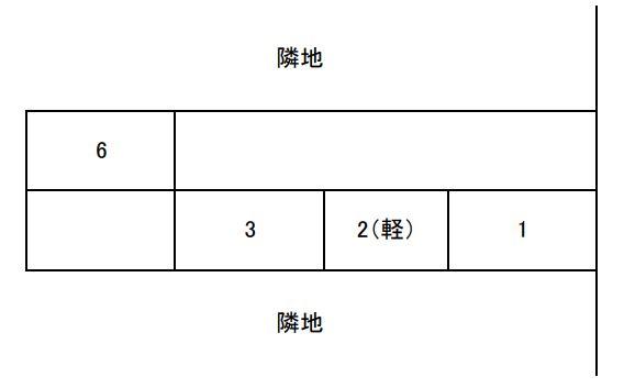 万世町第２駐車場の駐車配置図