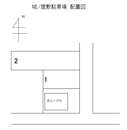 城ノ屋敷駐車場の駐車配置図