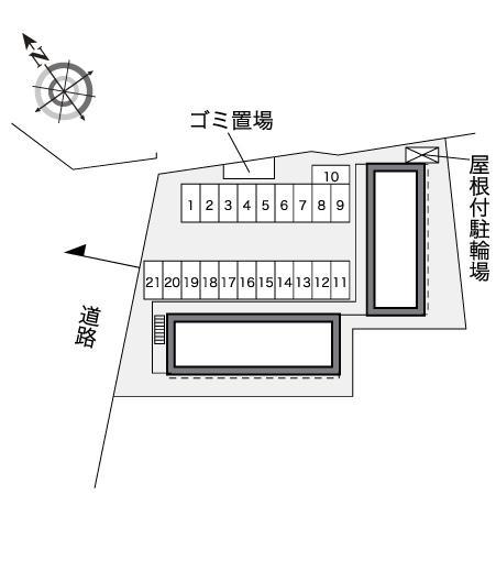 つしま西(41030)の駐車配置図