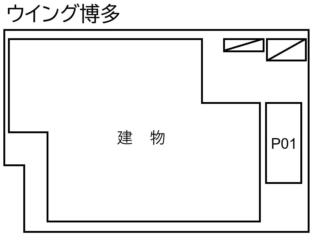 ウイング博多の駐車配置図