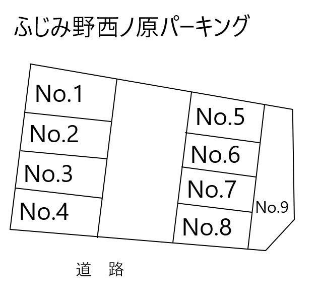 ふじみ野西ノ原パーキングの駐車配置図