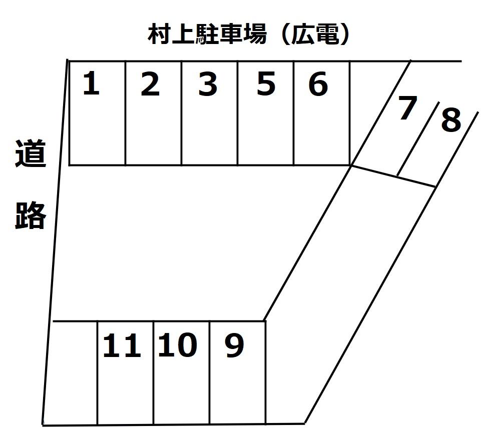 村上駐車場（広電）の駐車配置図