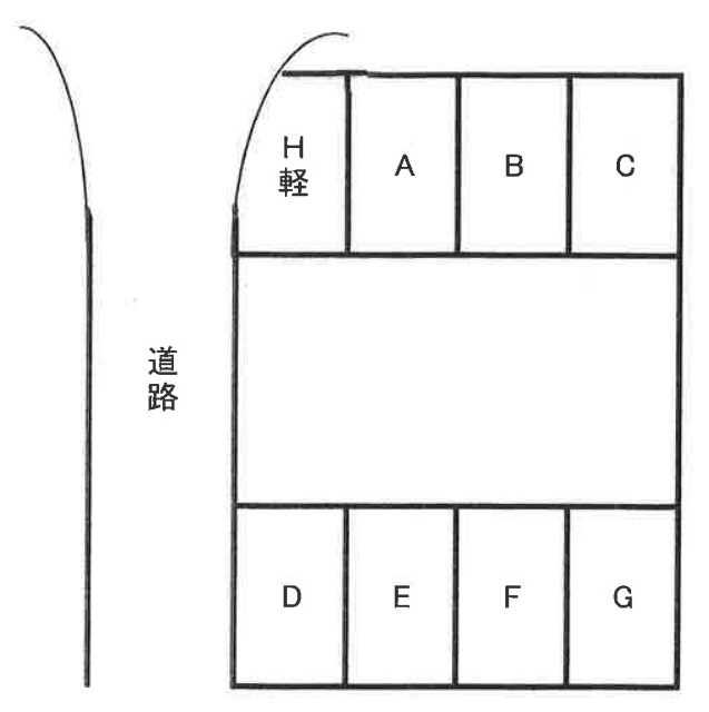 わかば金子Ｐ１の駐車配置図