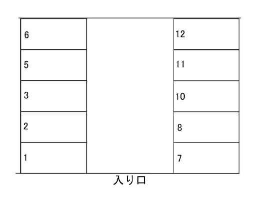 岩村駐車場の駐車配置図