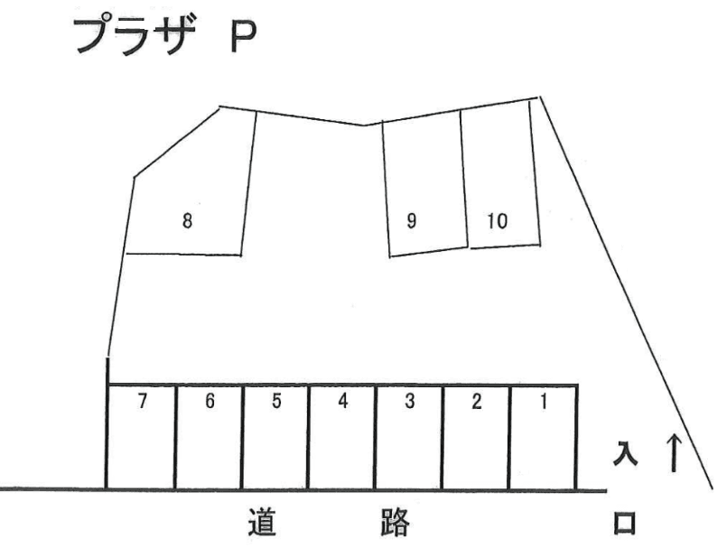 ９３・プラザ駐車場の駐車配置図