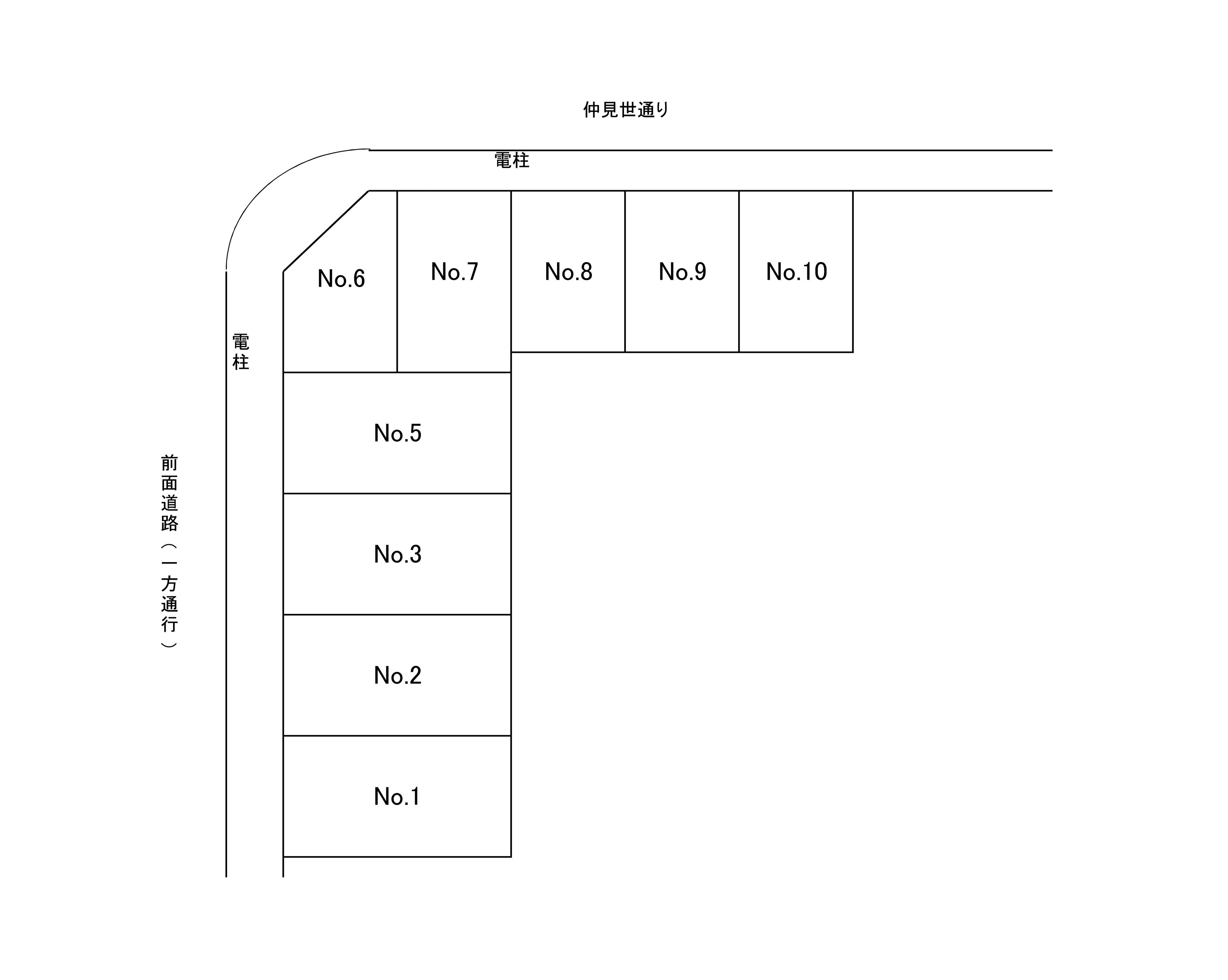 PD橋本新富町駐車場の駐車配置図