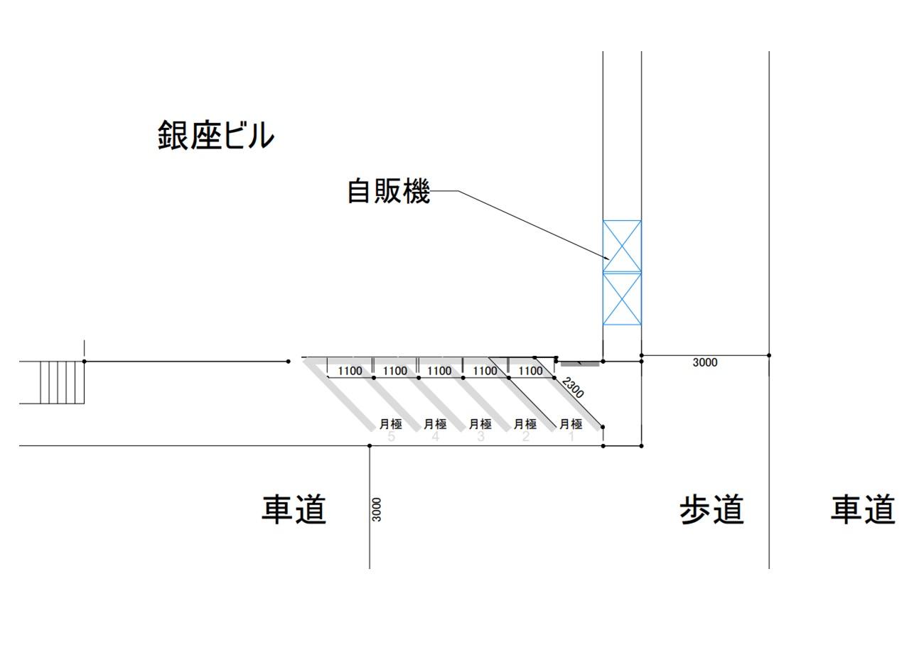 銀座第1バイク駐車場の駐車配置図