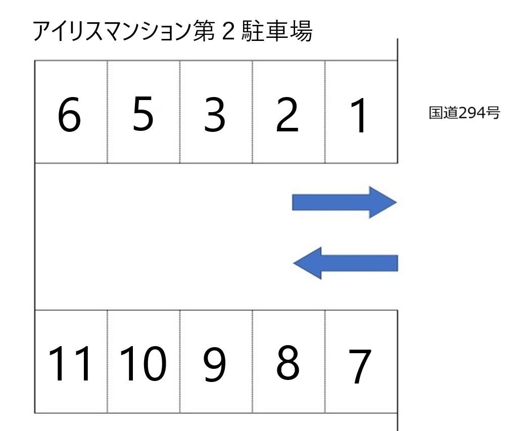 アイリスマンション第２駐車場の駐車配置図