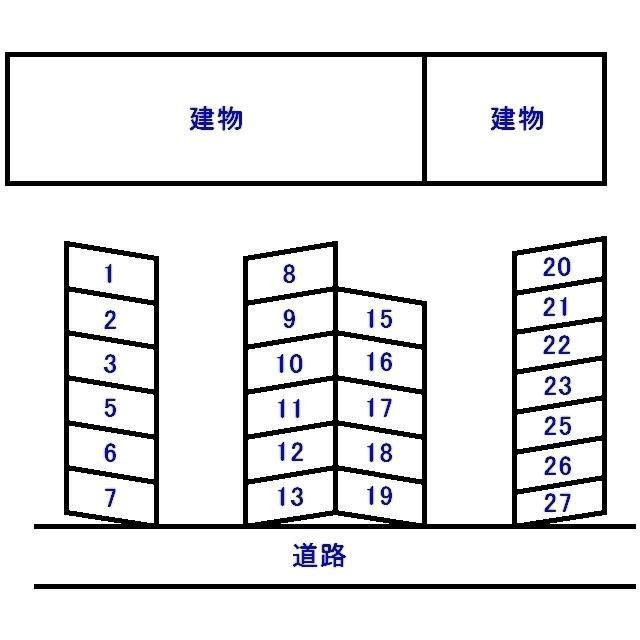 PDさわにしガレージの駐車配置図