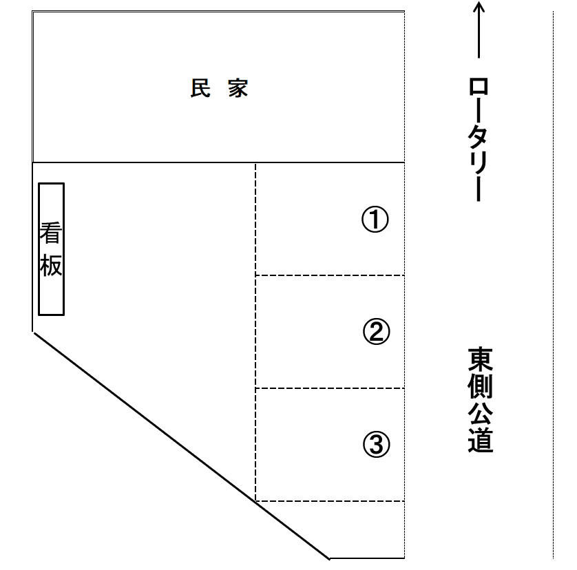 稲村駐車場の駐車配置図