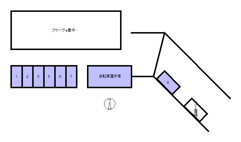 クラーヴォ豊中の駐車配置図