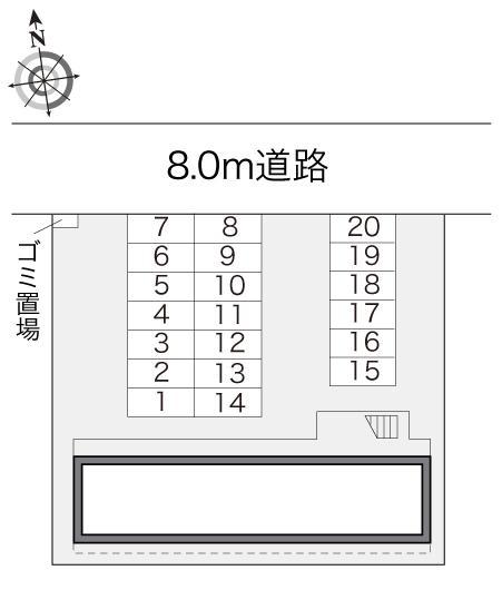 フィレンツェ(17328)の駐車配置図