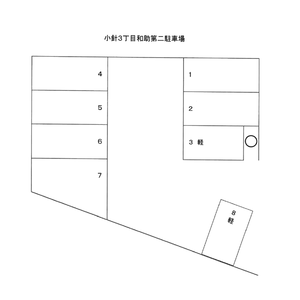 小針3丁目和助第二駐車場の駐車配置図
