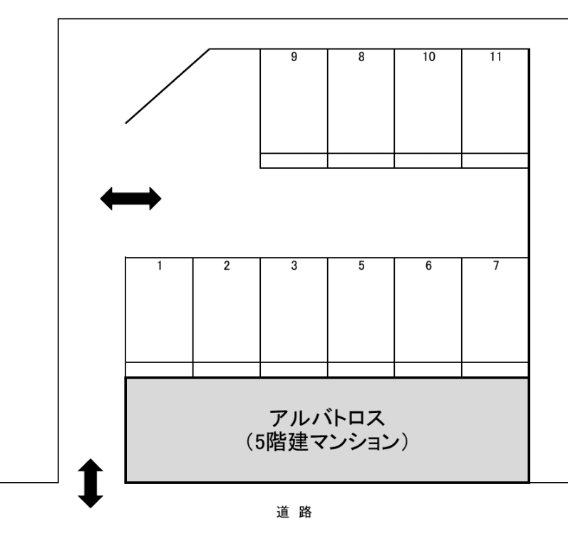 宮井パーキングの駐車配置図