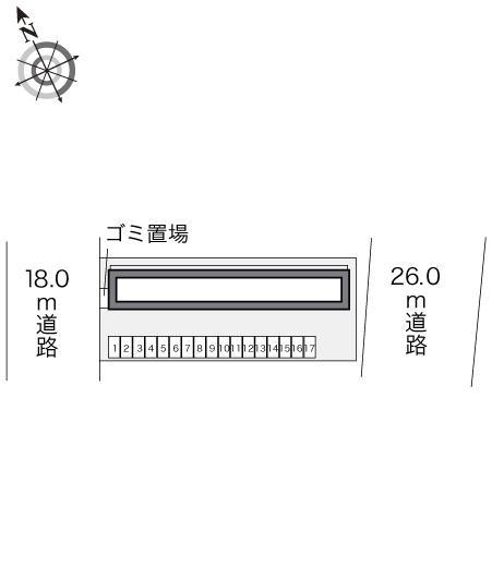 クレール(21423)の駐車配置図