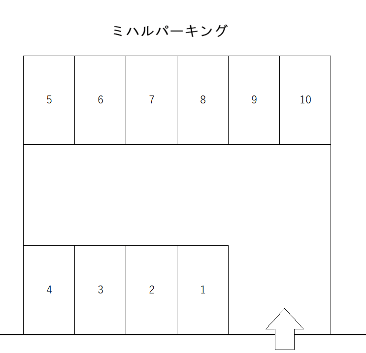 ミハルパーキングの駐車配置図