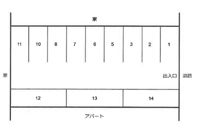 ホーム不動産パーキング8の駐車配置図